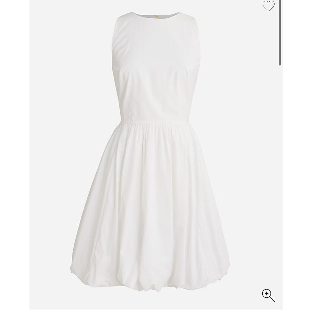 JCrew Bubble-skirt A-line mini dress in cotton poplin